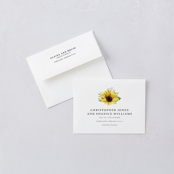 Rustic Sunflower Thank You Cards Solar Power