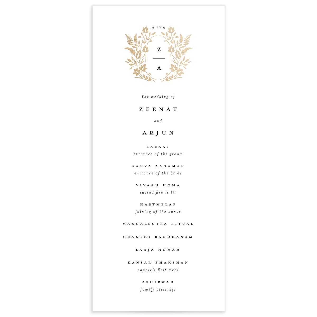 Rustic Kingdom Wedding Programs