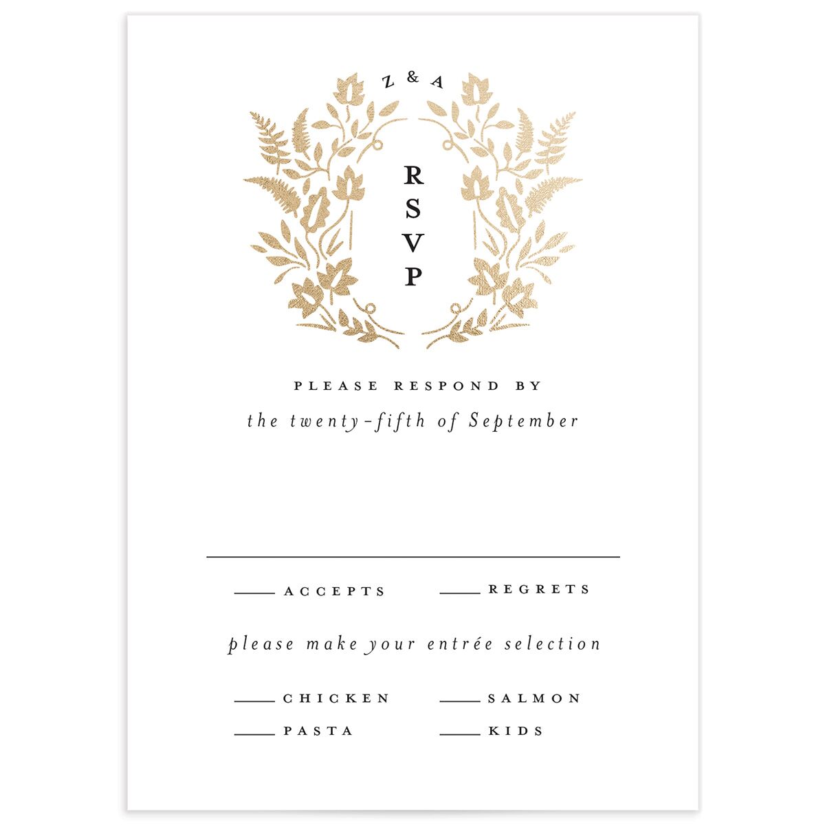 Rustic Kingdom Wedding Response Cards