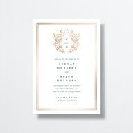 Rustic Kingdom Wedding Invitations Gold Dark Green Signature No