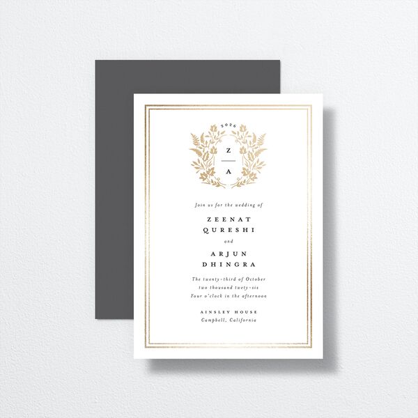 Rustic Kingdom Wedding Invitations front-and-back