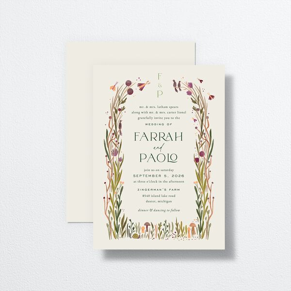 Wildwood Wedding Invitations front-and-back