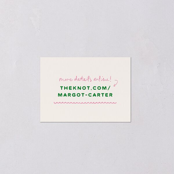 Whimsically Retro Handwritten Note QR Code RSVP Cards Kelly Green Signature Standard