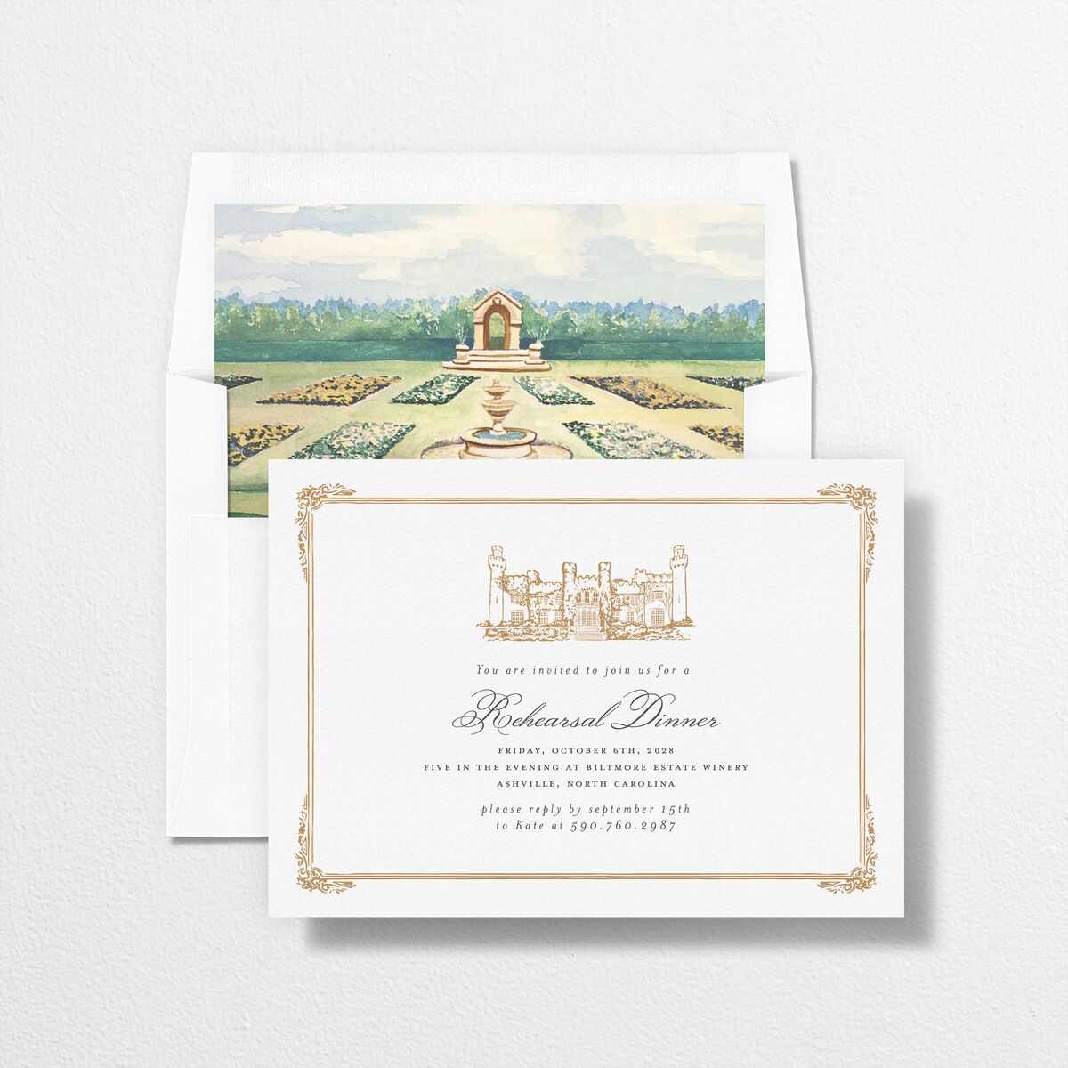 Medieval Castle Rehearsal Dinner Invitations Almond Signature Standard