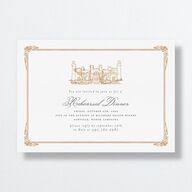 Medieval Castle Rehearsal Dinner Invitations Almond Signature Standard
