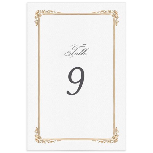 Medieval Castle Table Numbers Almond Signature
