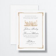 Medieval Castle Wedding Invitations Almond Signature No Standard