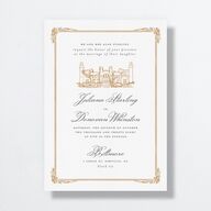 Medieval Castle Wedding Invitations Almond Signature No Standard