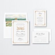 Medieval Castle Wedding Invitations Almond Signature No Standard