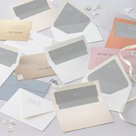 Triptych Photo Save the Date Cards Pure White Signature smooth Blank No Standard