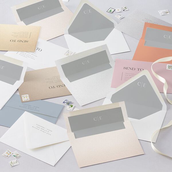 Triptych Photo Save the Date Cards Pure White Signature smooth Blank No Standard