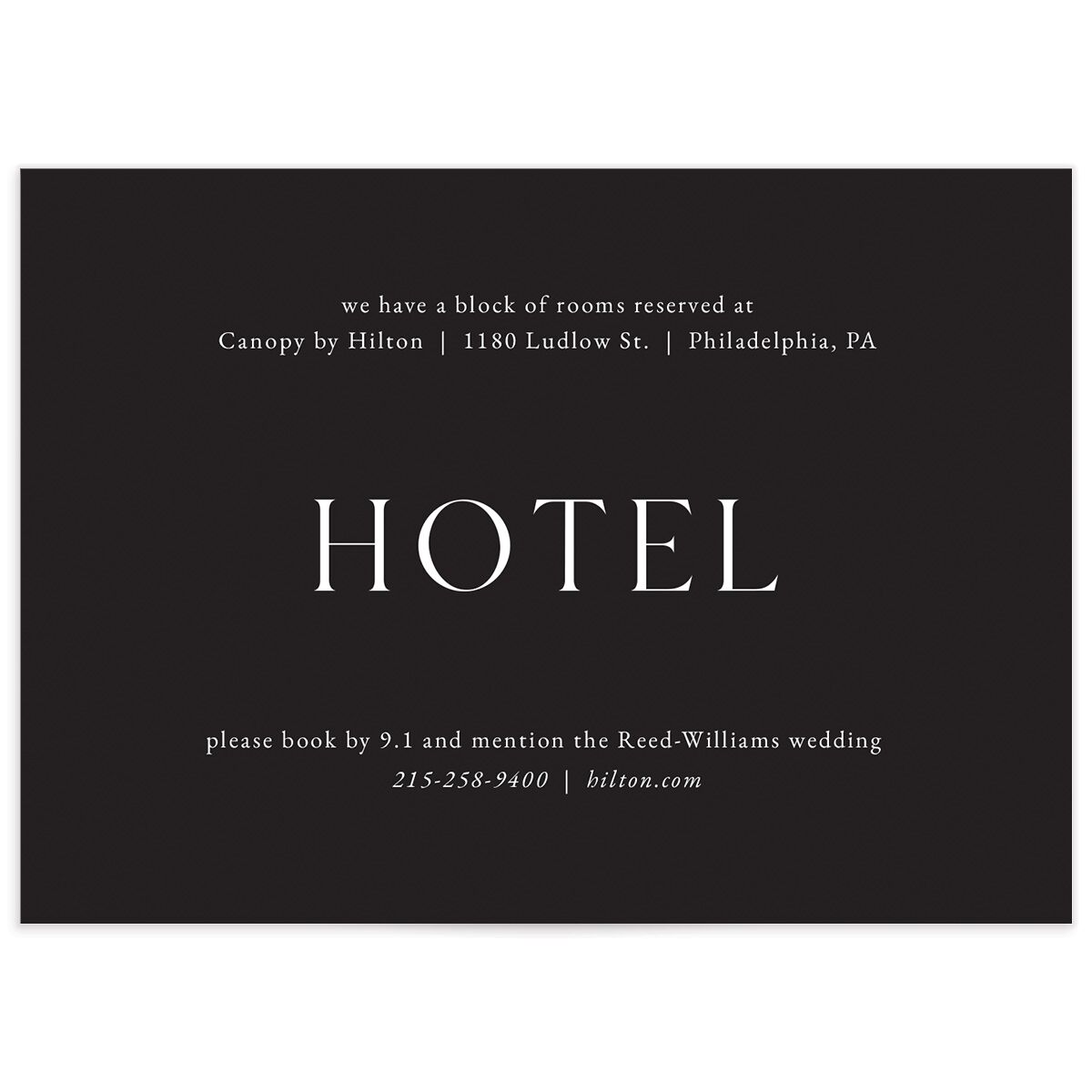 Manhattan Wedding Enclosure Cards