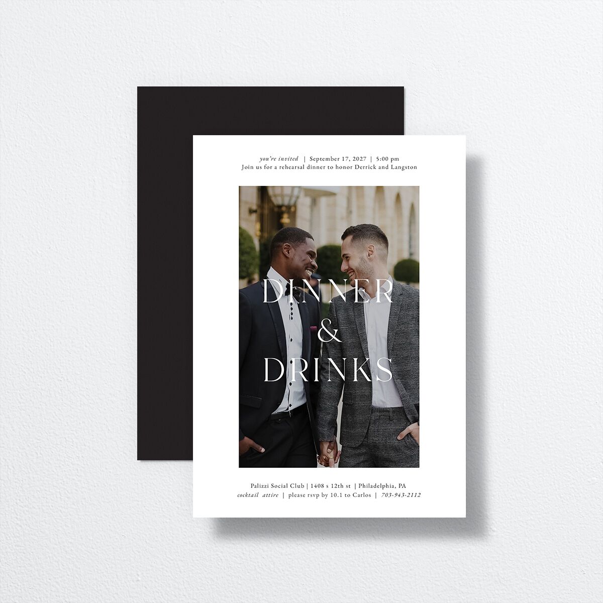 Manhattan Rehearsal Dinner Invitations Pure White Signature