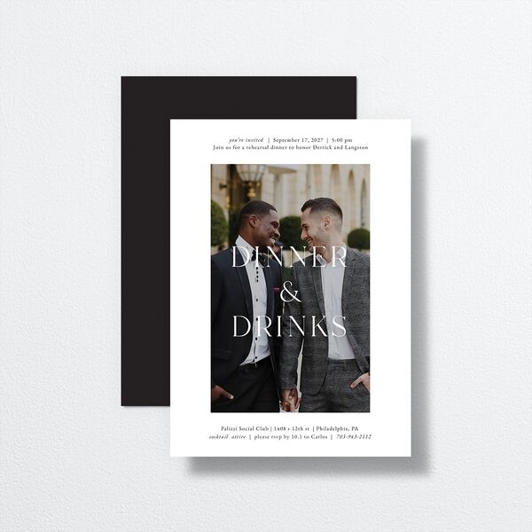 Manhattan Rehearsal Dinner Invitations Pure White Signature