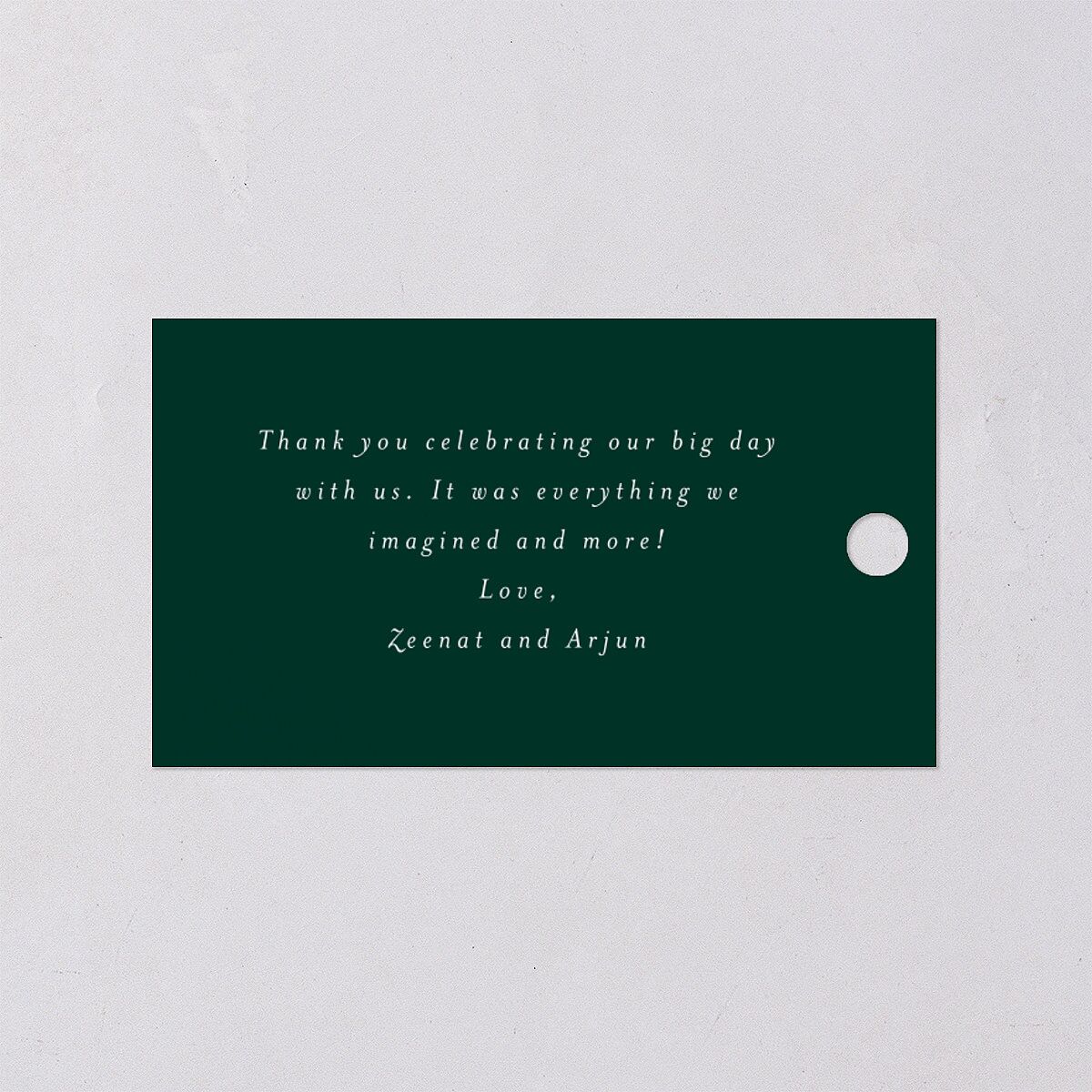 Rustic Kingdom Favor Gift Tags Gold Dark Green Signature