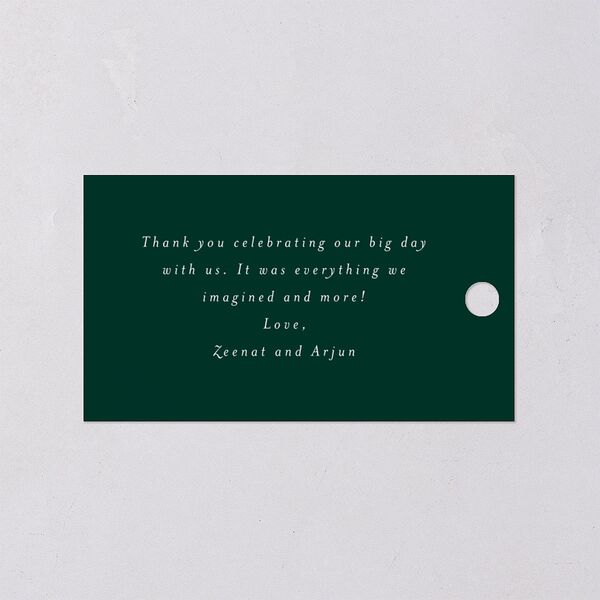 Rustic Kingdom Favor Gift Tags Gold Dark Green Signature
