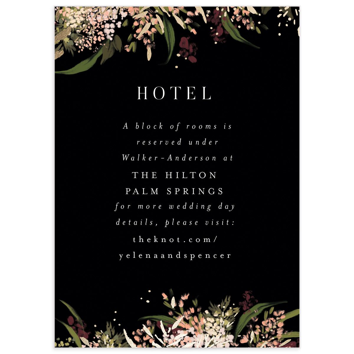 Moody Romance Wedding Enclosure Cards