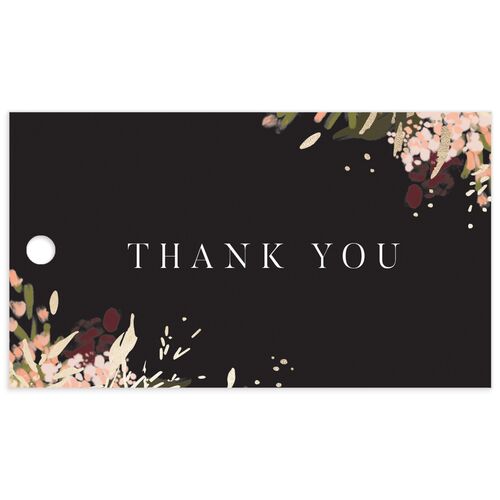 Moody Romance Favor Gift Tags - Black