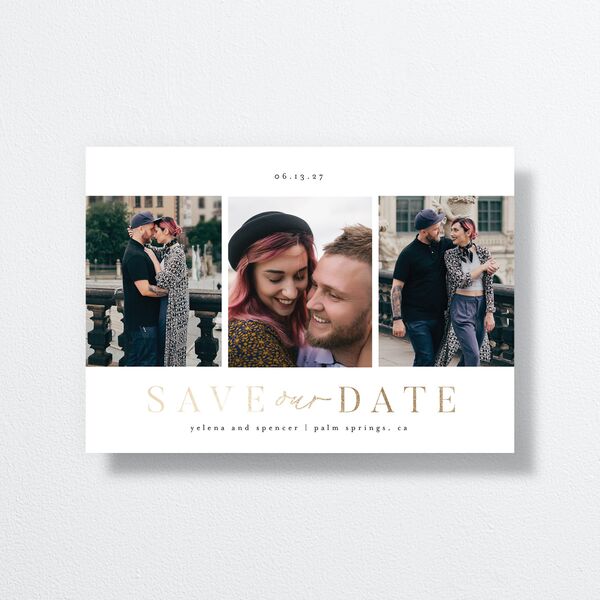 Moody Romance Save the Date Cards front in Black