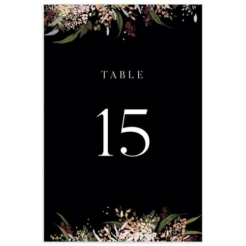Moody Romance Table Numbers Silver Midnight Signature