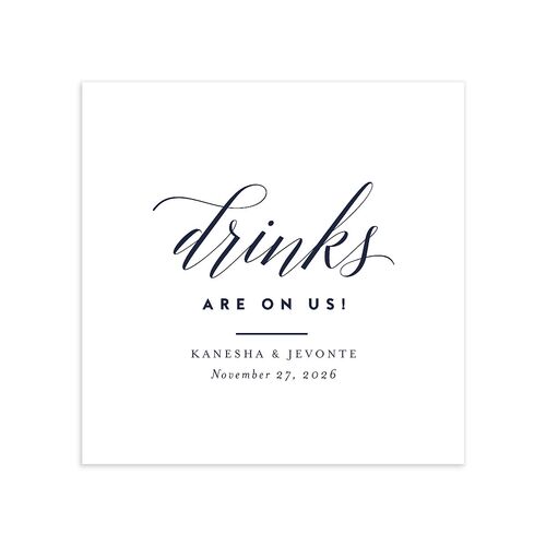 We Do Cocktail Napkins Navy Napkin Uncoined