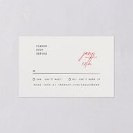 DIY Crafty Photo All-in-One Wedding Invitations Ruby Signature Light Both Recipient and Return Addresses No