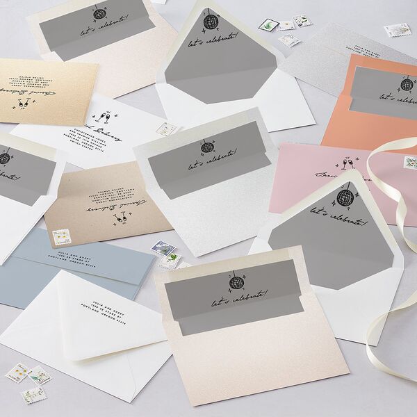 Hand Drawn Cake Wedding Invitations Pure White Signature Blank No Standard