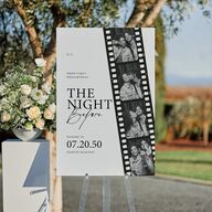 The Night Before Vintage Film Reel Photo Strip Standard Welcome Sign Large Pure White Standard Indoor Foam Core L Welcome