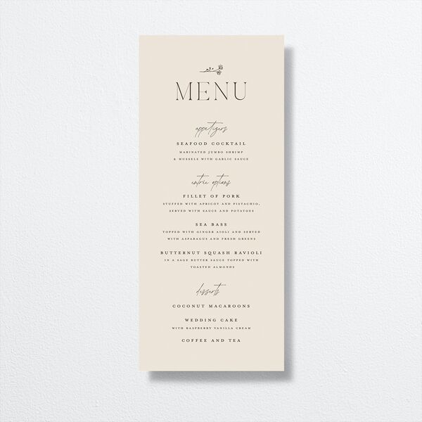 Accent Leaf Menus Linen Signature
