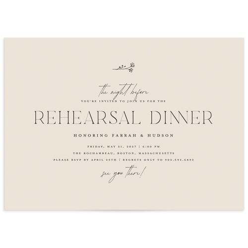 Accent Leaf Rehearsal Dinner Invitations