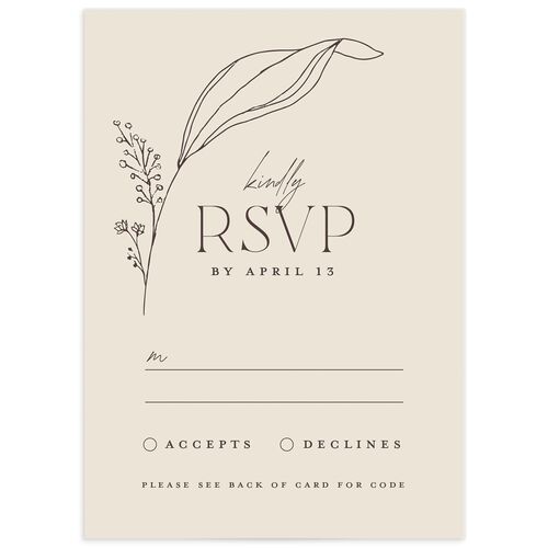 Accent Leaf Wedding Response Cards
