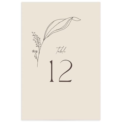 Accent Leaf Table Numbers