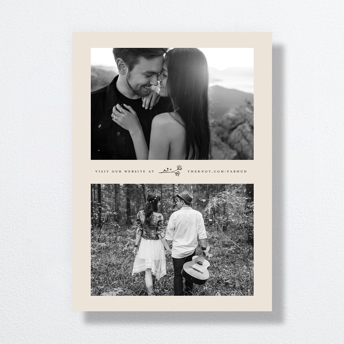 Accent Leaf Wedding Invitations Linen Signature No Standard