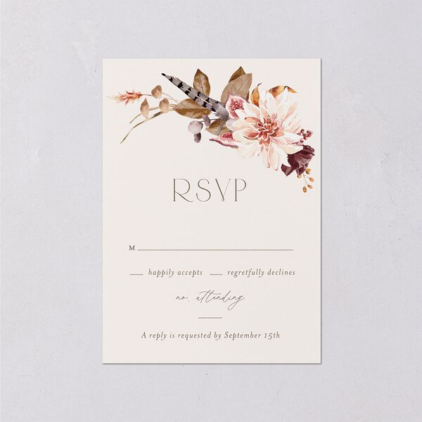 Eclectic Adornment Wedding Response Cards Peony Signature Standard