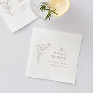 The Night Before Natural Monogram Cocktail Napkins Fawn Napkin Uncoined