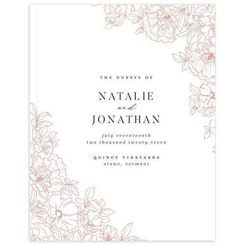 Gilded Florals Guest Books - Pink