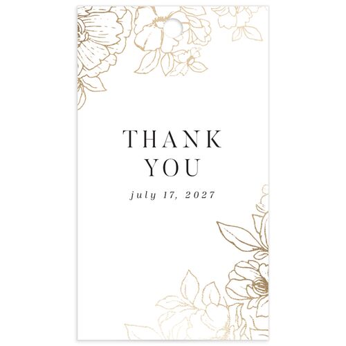 Gilded Florals Favor Gift Tags
