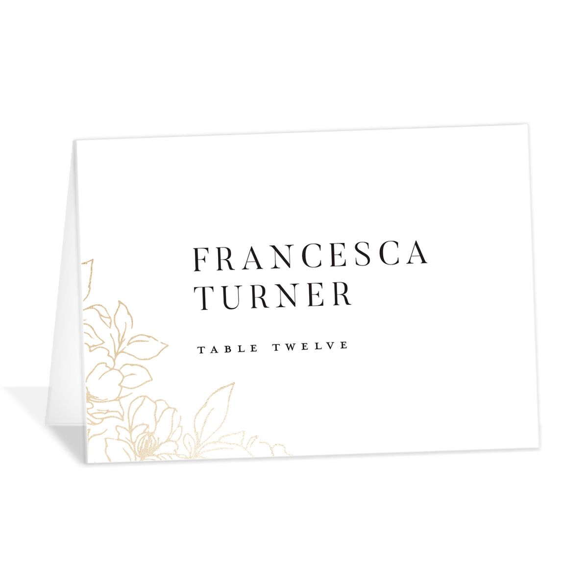Gilded Florals Place Cards