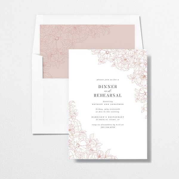 Gilded Florals Rehearsal Dinner Invitations Blossom Signature