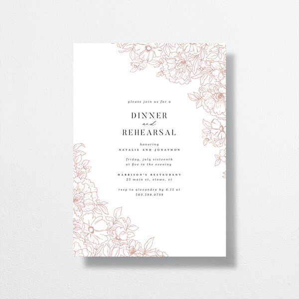 Gilded Florals Rehearsal Dinner Invitations Blossom Signature