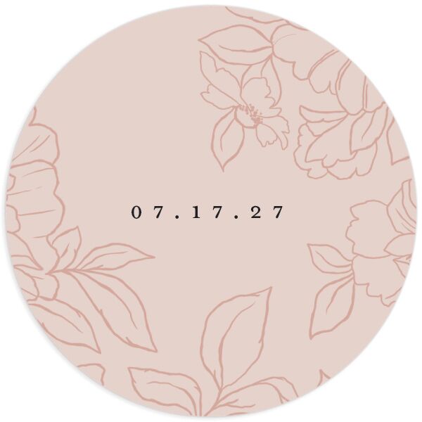 Gilded Florals Wedding Stickers