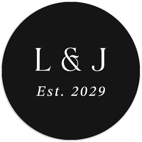 Elegant Minimalist Wedding Stickers Pure White Circle