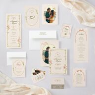 Whimsical Drawn Flowers Wedding Event Detail Cards Thyme Signature Standard