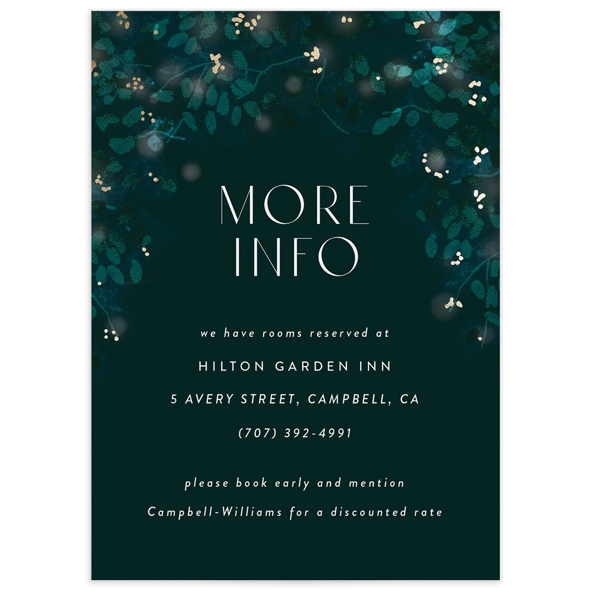 Moonlit Garden Wedding Enclosure Cards