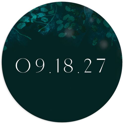 Moonlit Garden Wedding Stickers - Teal