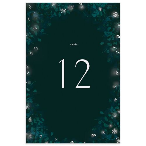 Moonlit Garden Table Numbers Silver Dark Green Signature
