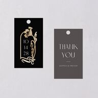 Gilded Nouveau Favor Gift Tags Gold Licorice Signature