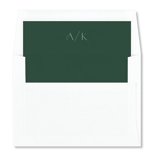 Metallic Edge Envelope Liners Hunter Green Standard