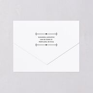 Western Gothic All-in-One Wedding Invitations Licorice Signature Light Both Recipient and Return Addresses No