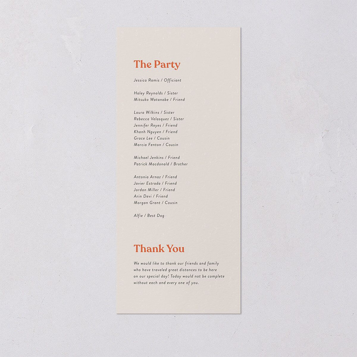 Groovy Lines Wedding Programs Coral Pink Signature